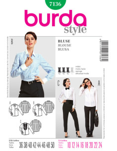 Blouse pattern - Burda 7136