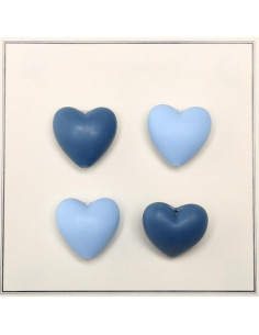 Silicone heart beads for rattles, baby pacifier clips 2