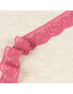 Floral elastic lace - Lilac