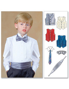 Pattern for vests, belt, bow tie, and tie - McCall's 7223