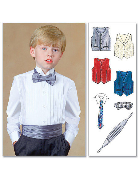 Pattern for vests, belt, bow tie, and tie - McCall's 7223