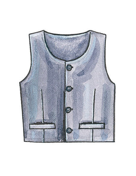 Patron de gilets, ceinture, noeud papillon et cravate - McCall's 7223