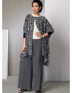Poncho, top, shorts, and pants pattern - Vogue 9191
