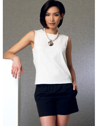Poncho, top, shorts, and pants pattern - Vogue 9191