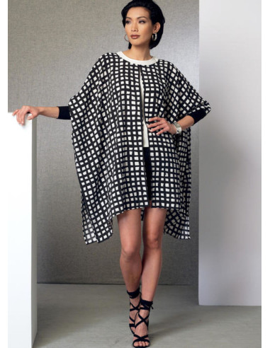 Poncho, top, shorts, and pants pattern - Vogue 9191