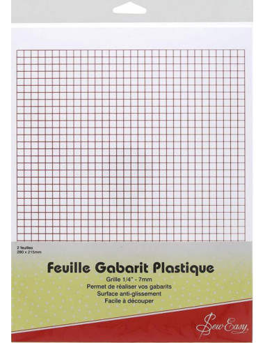 2 sheets of grid plastic template
