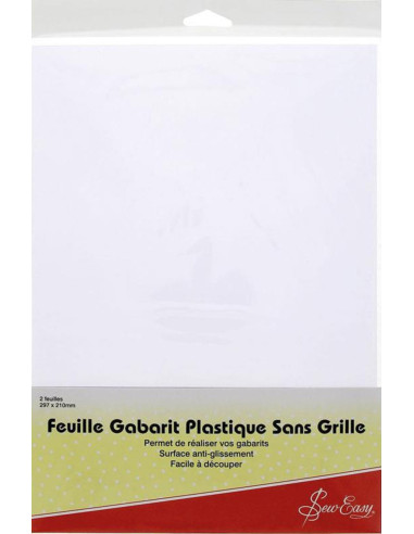 2 sheets of plastic template