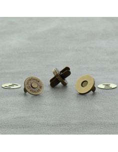 Pack of 2 magnetic clasps 14 mm - Bronze
