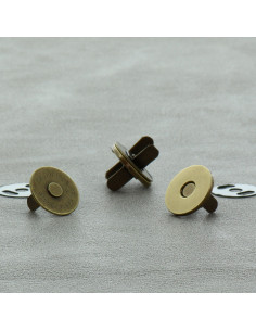 Pack of 2 magnetic clasps 18 mm - Bronze