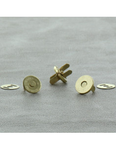 Pack of 2 magnetic clasps 14 mm - Gold