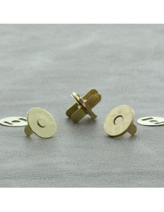 Pack of 2 magnetic clasps 18 mm - Gold