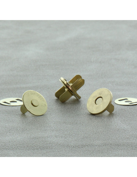 Pack of 2 magnetic clasps 18 mm - Gold