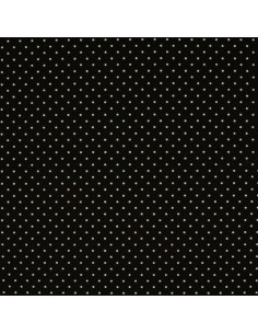 Polka dot cotton fabric - Black and white