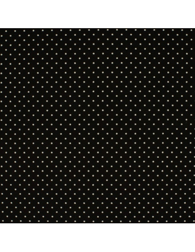 Polka dot cotton fabric - Black and white