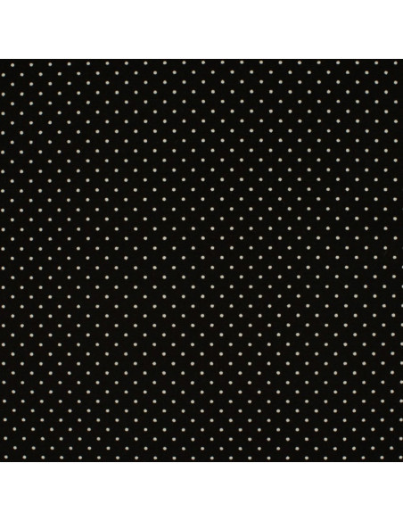 Polka dot cotton fabric - Black and white