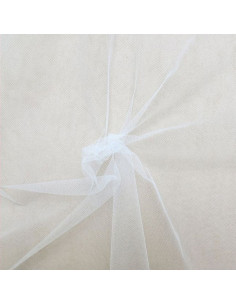 Soft wide tulle - White