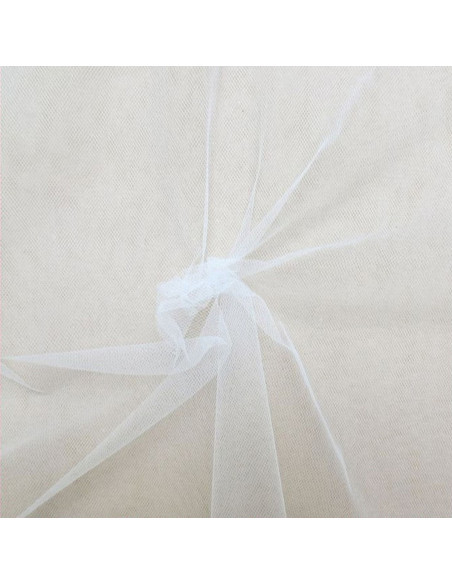 Soft wide tulle - White