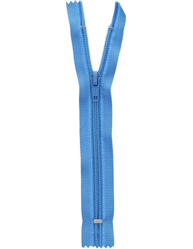 Non-separable knit zipper - Florida blue