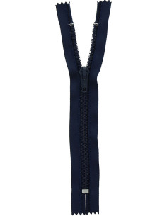 Non-separable knit zipper - Navy blue