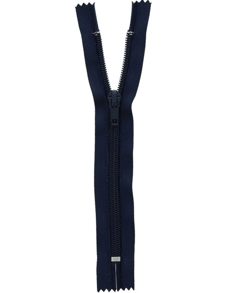 Non-separable knit zipper - Navy blue