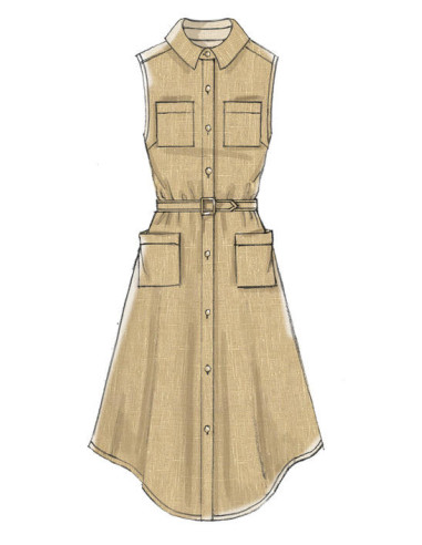 Dress and belt pattern - McCall's 7351