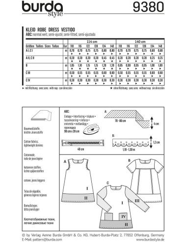 Dress pattern - Burda 9380