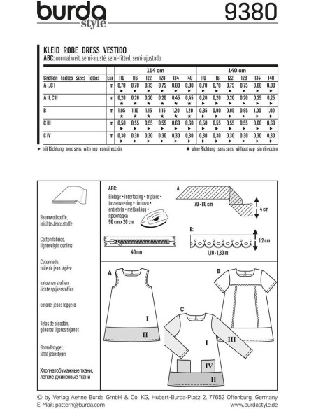 Dress pattern - Burda 9380