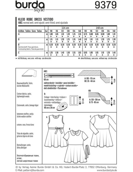 Dress pattern - Burda 9379