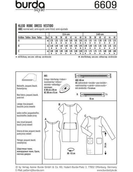 Dress pattern - Burda 6609
