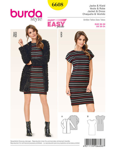 Jacket & Dress Pattern - Burda 6608