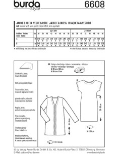 Jacket & Dress Pattern - Burda 6608 2