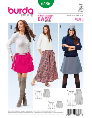 Skirt pattern - Burda 6586