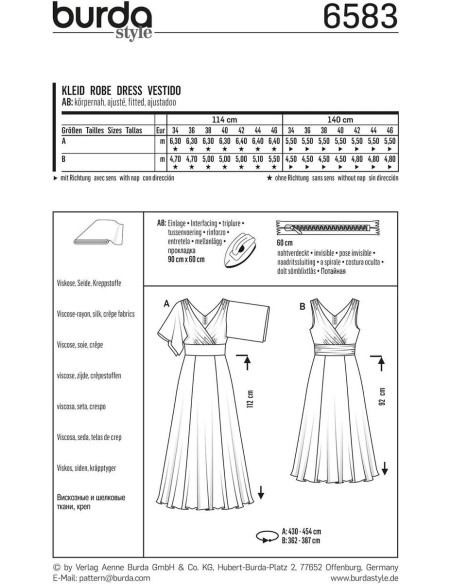 Dress pattern - Burda 6583