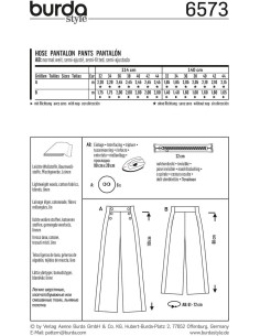 Pants pattern - Burda 6573 2