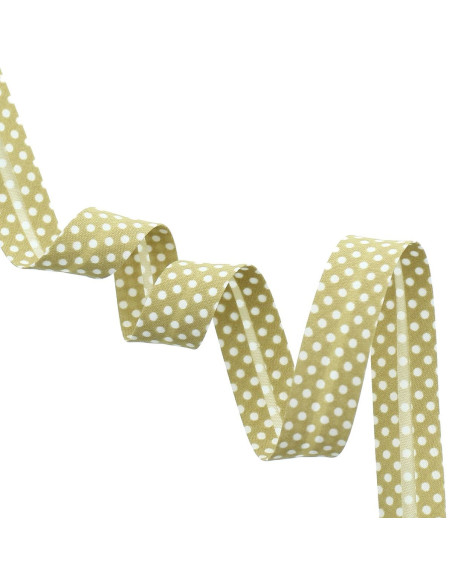 Polka dot bias - Beige