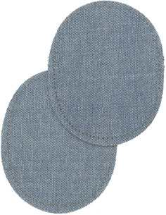 Iron-on elbow and knee patches - Light blue jeans