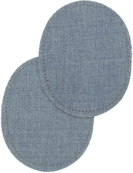 Iron-on elbow and knee patches - Light blue jeans