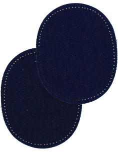 Iron-on elbow and knee patches - Navy blue jeans