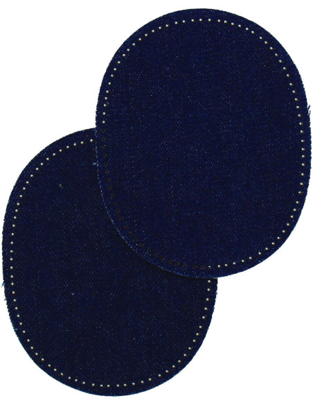 Iron-on elbow and knee patches - Navy blue jeans