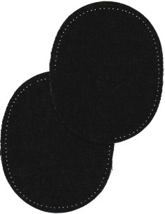 Pair of iron-on elbow and knee patches - Black jeans