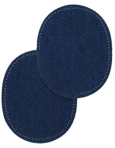 Iron-on elbow and knee patches - Blue denim jeans
