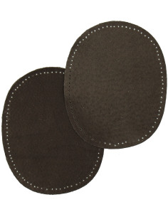 Pair of elbows and knees - Brown leather