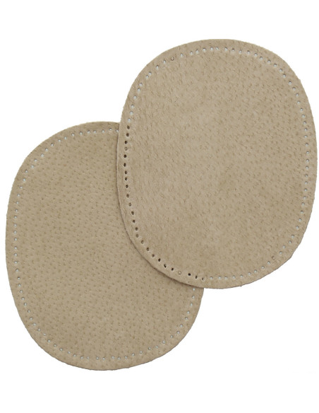 Pair of elbows and knees - Beige leather