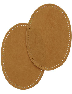Iron-on elbow and knee patches - Caramel suede imitation