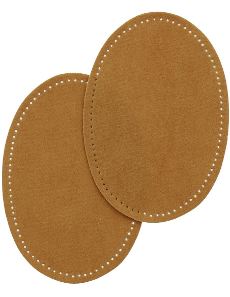 Iron-on elbow and knee patches - Caramel suede imitation