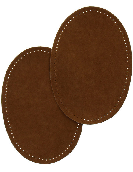 Iron-on elbow and knee patches - Light brown faux suede
