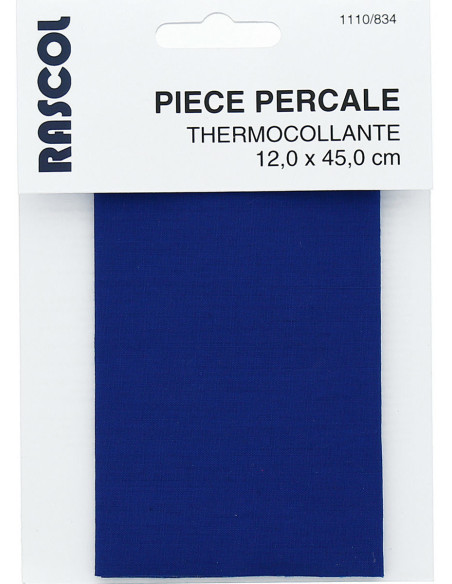 Iron-on percale for repair - Royal blue