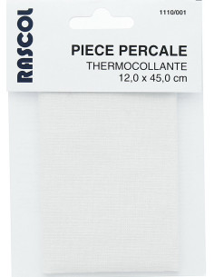 Iron-on percale for repair - White