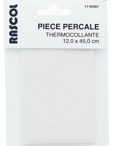 Iron-on percale for repair - White