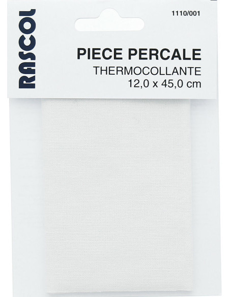 Iron-on percale for repair - White
